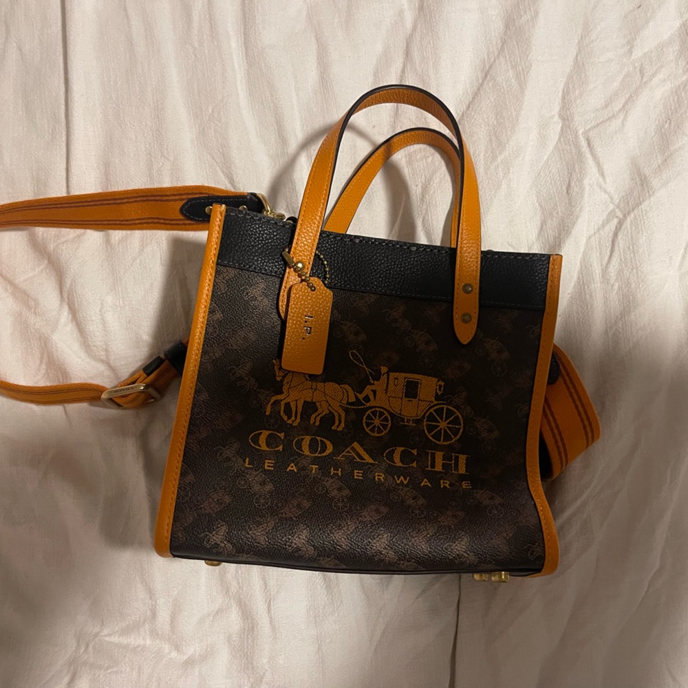 Coach Black and Tan Bag